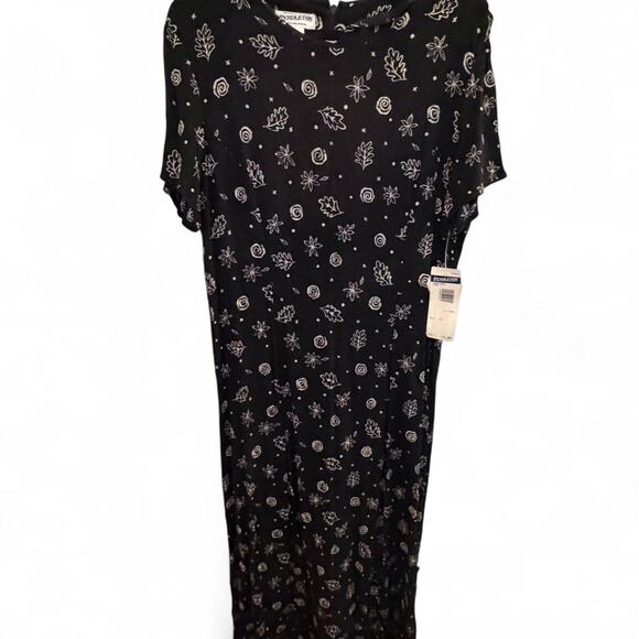 NWT Pendleton Black Print  Dress | Short Sleeve Women's 16 - Picture 3 of 6